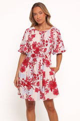 Simmons Mini Dress - Fuchsia Floral