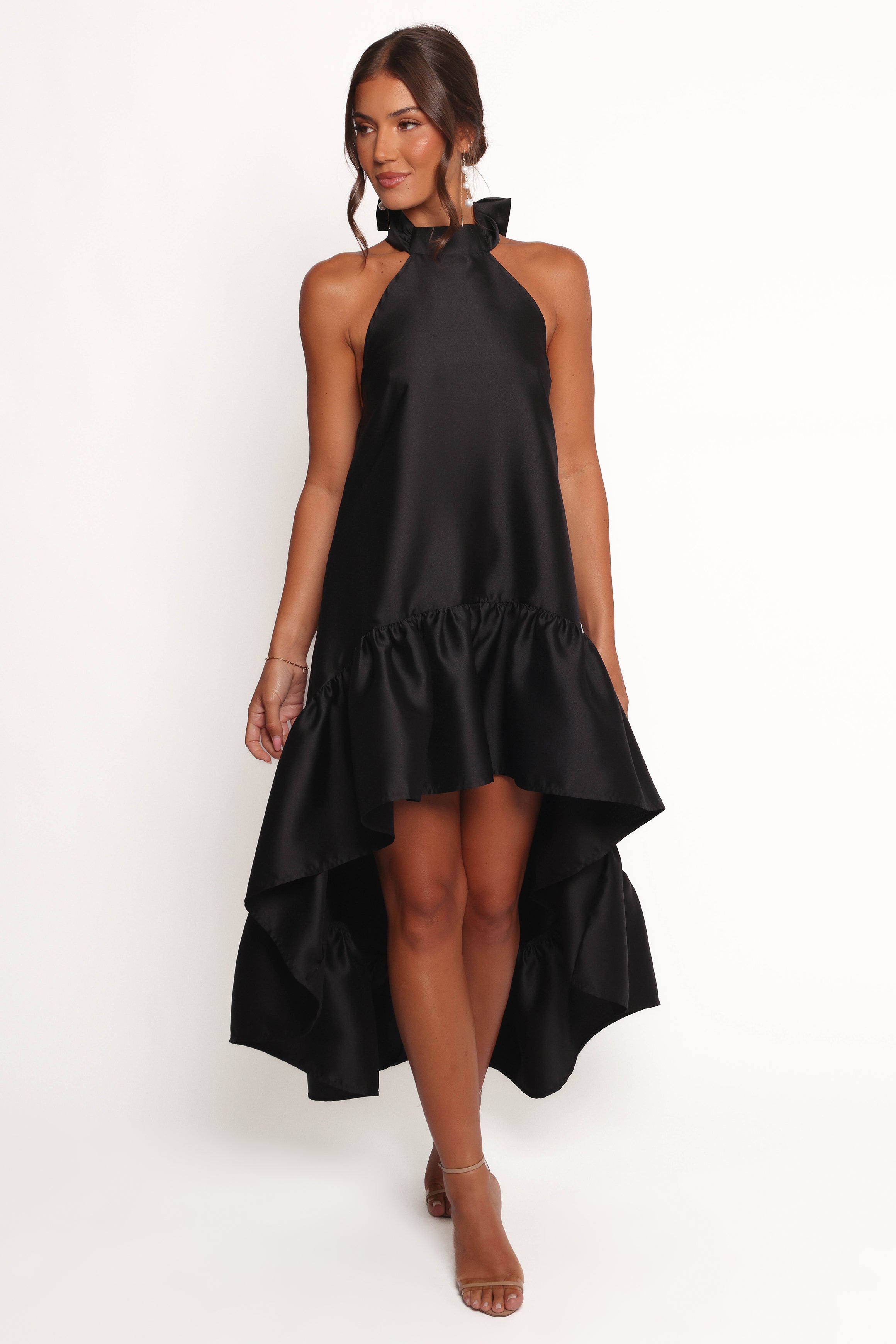 Soren Halterneck Midi Dress - Black