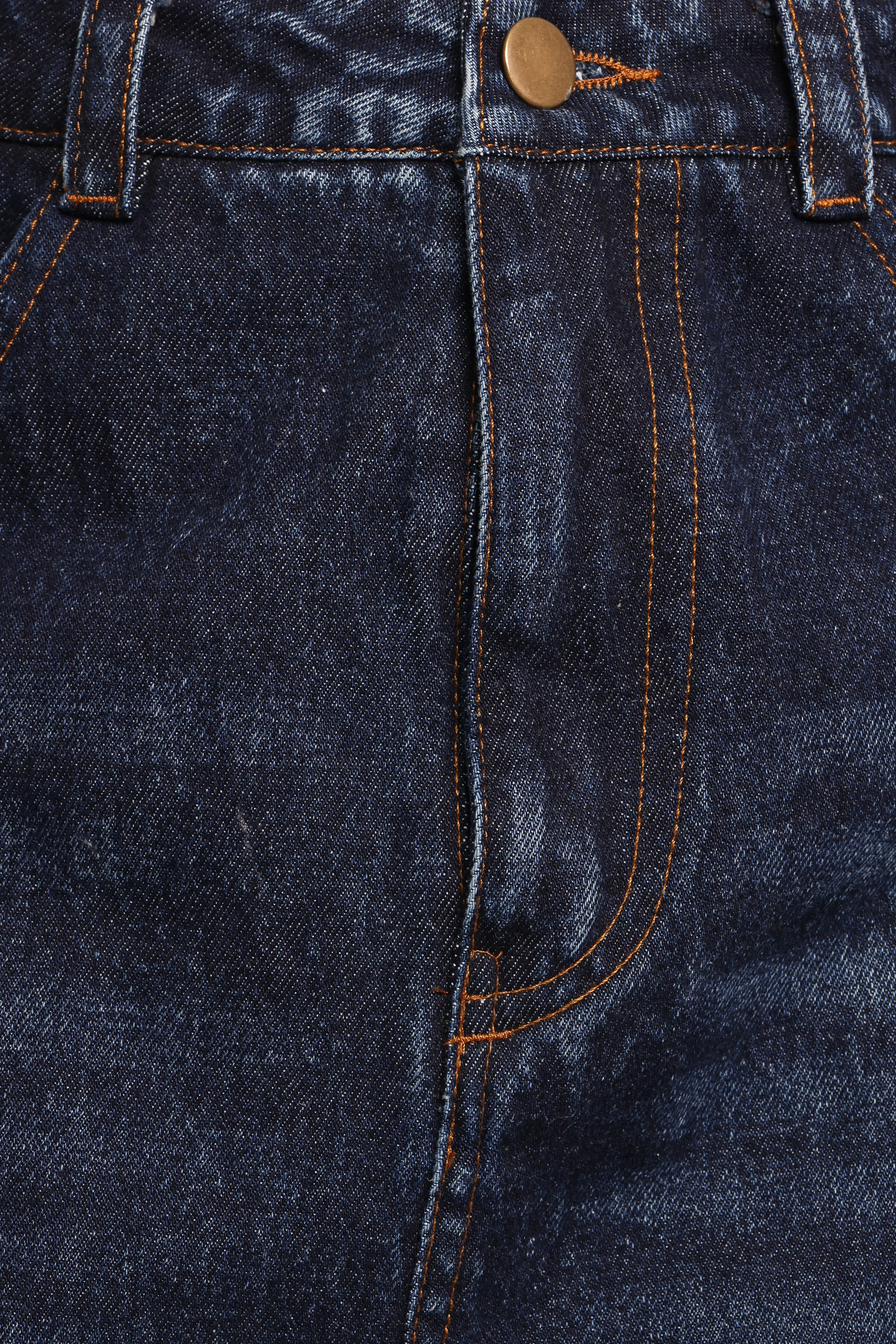 Starcie Denim Midi Skirt - Medium Denim