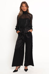 Stasya Sequin Top - Black