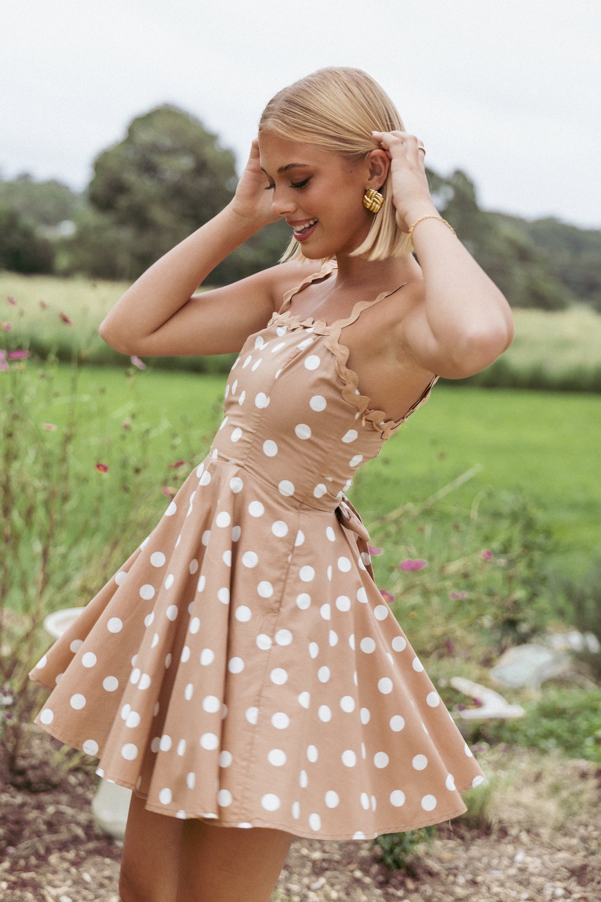 Teaghan Mini Dress - Light Mocha