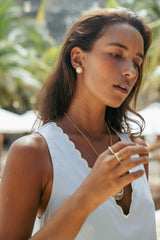 Adalee Stud Earrings - Pearl