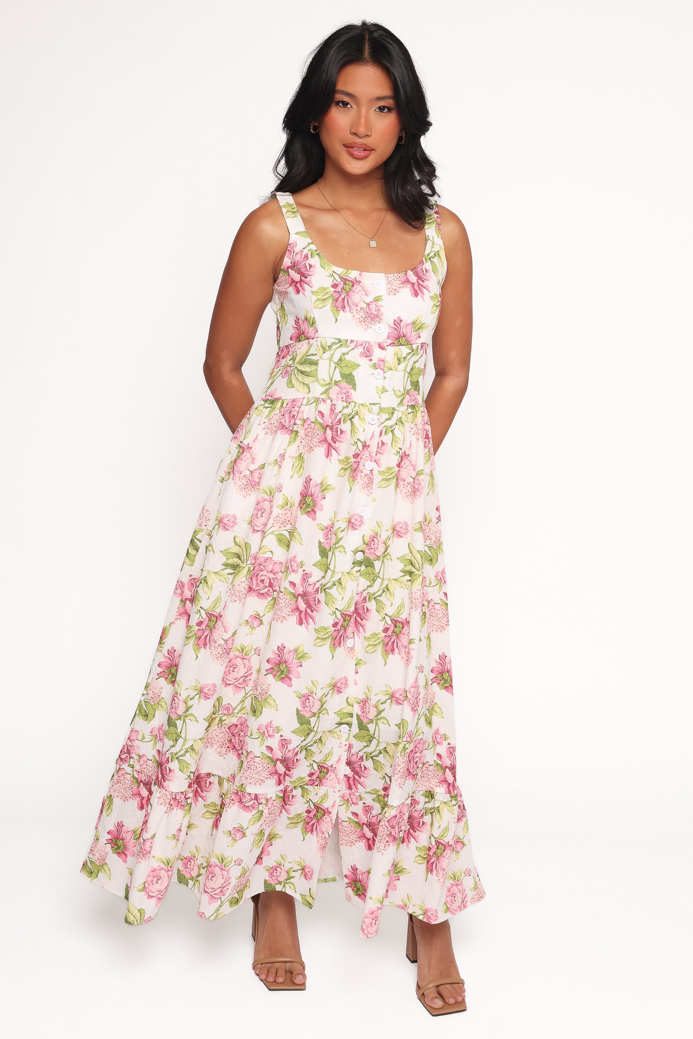 Tullia Maxi Dress - Pink Floral