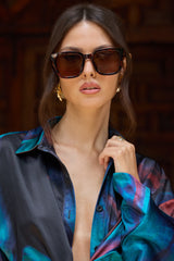 Fyn | Otra Tortoiseshell Oversized Classic Square Sunglasses