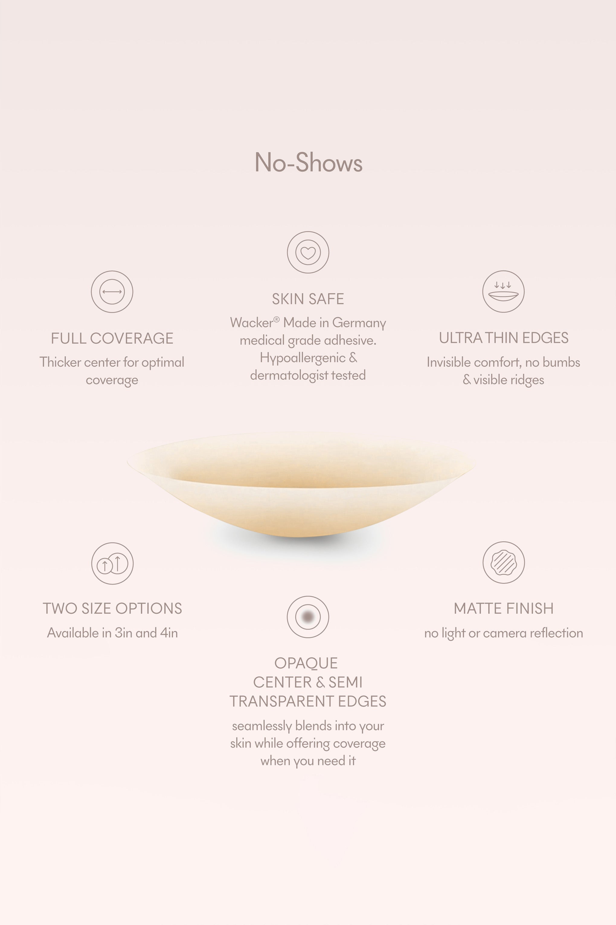 No-Show | NOOD Round Nipple Covers 3 Inch No.7