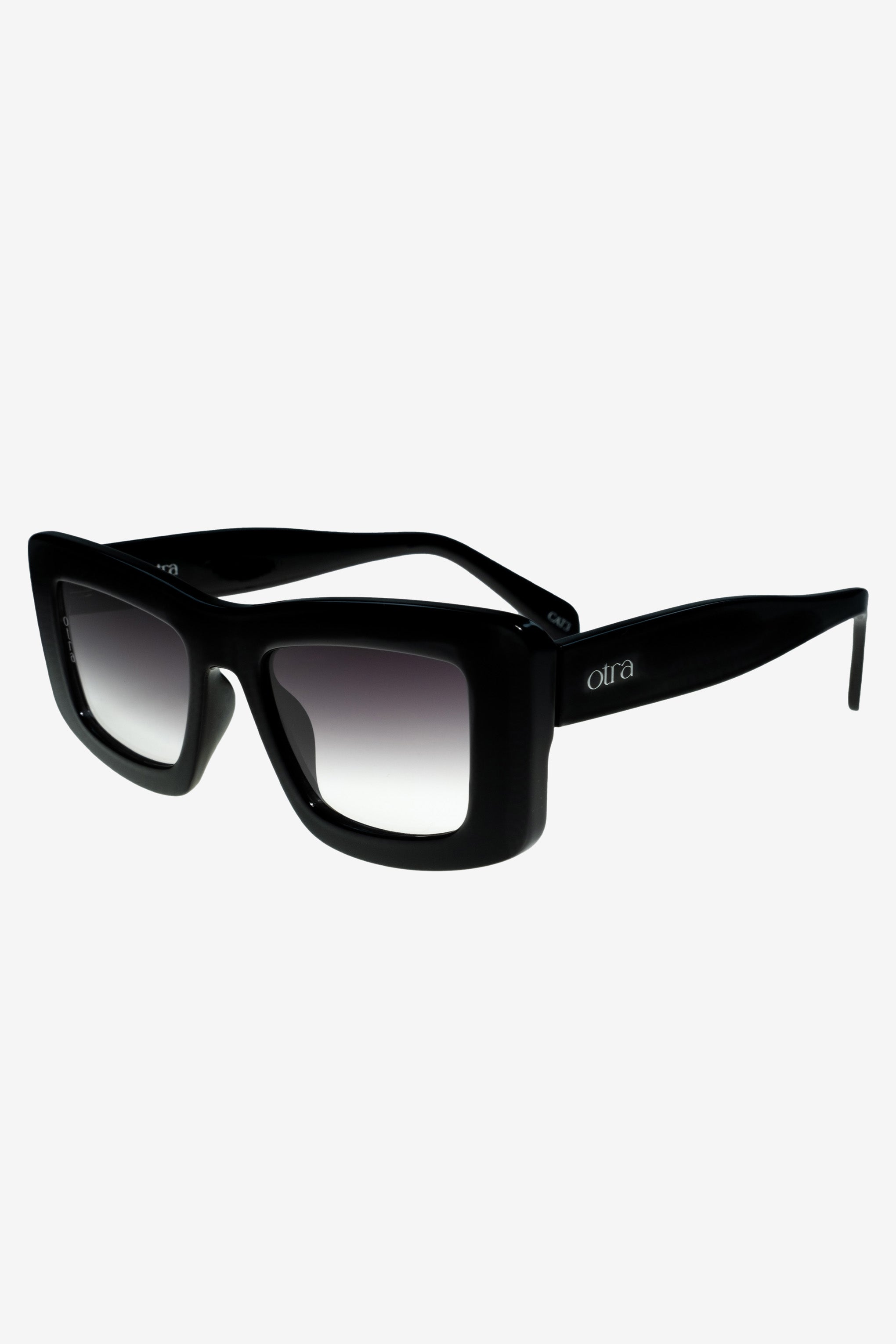Marsha | Otra Black Thick Cat-Eye Sunglasses