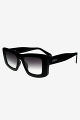 Marsha | Otra Black Thick Cat-Eye Sunglasses