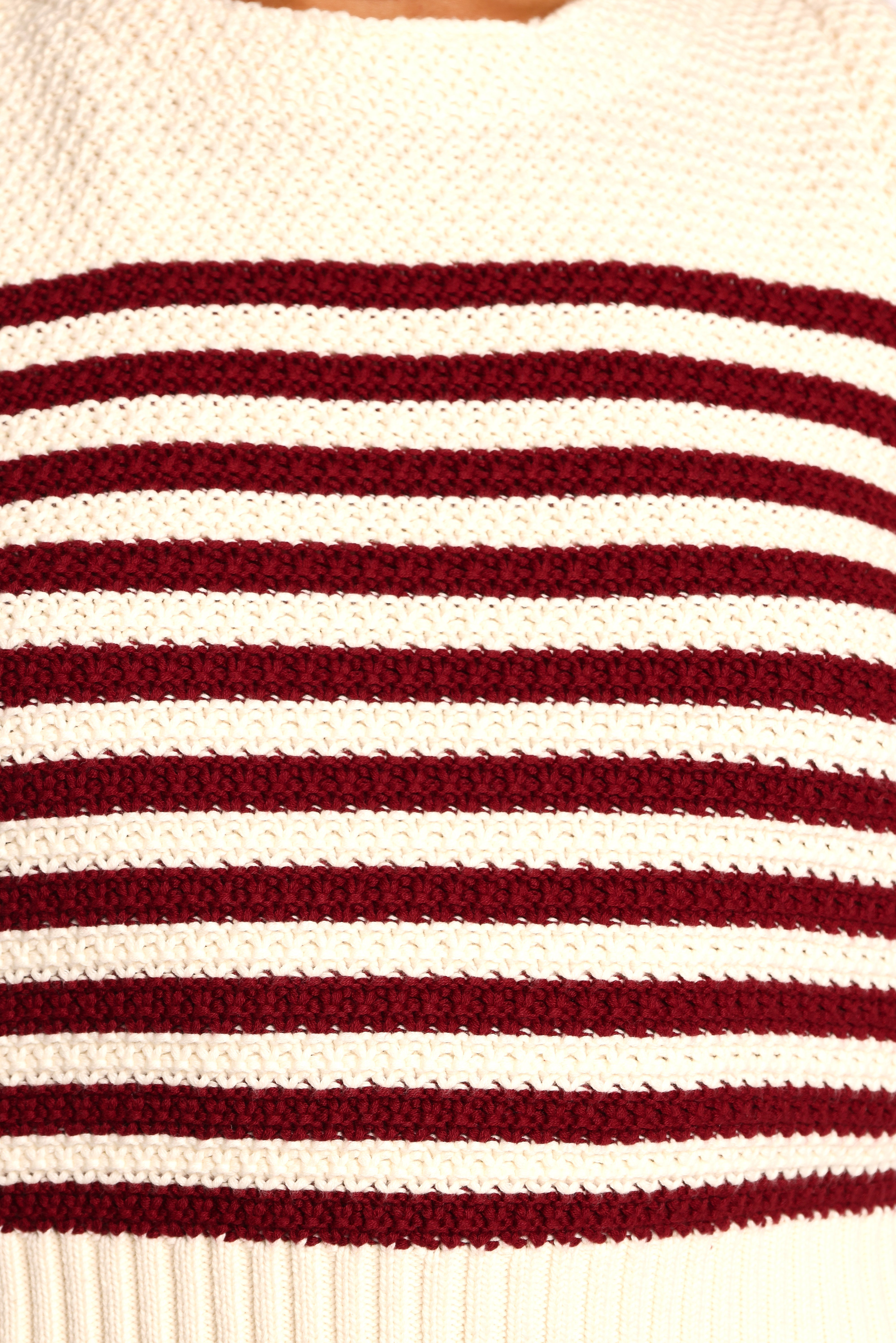 Wensie Knitted Top - Brown Stripe