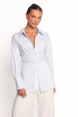 Yacra Tie Shirt - Pale Blue