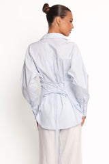 Yacra Tie Shirt - Pale Blue