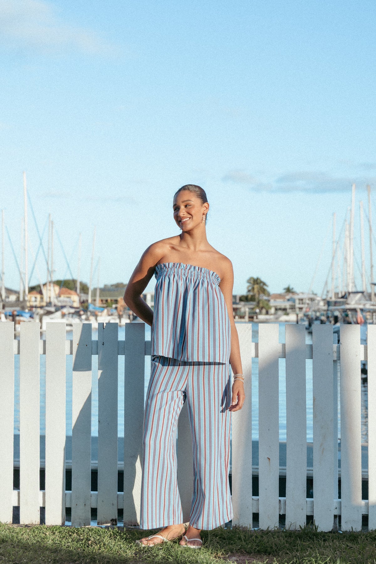 Zemira Pants - Blue Stripe