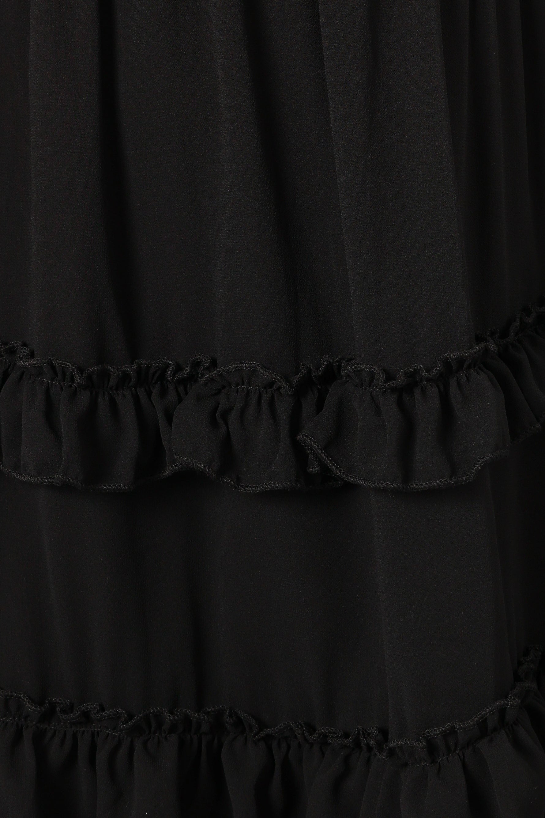 Marli Ruffle Midi Dress - Black