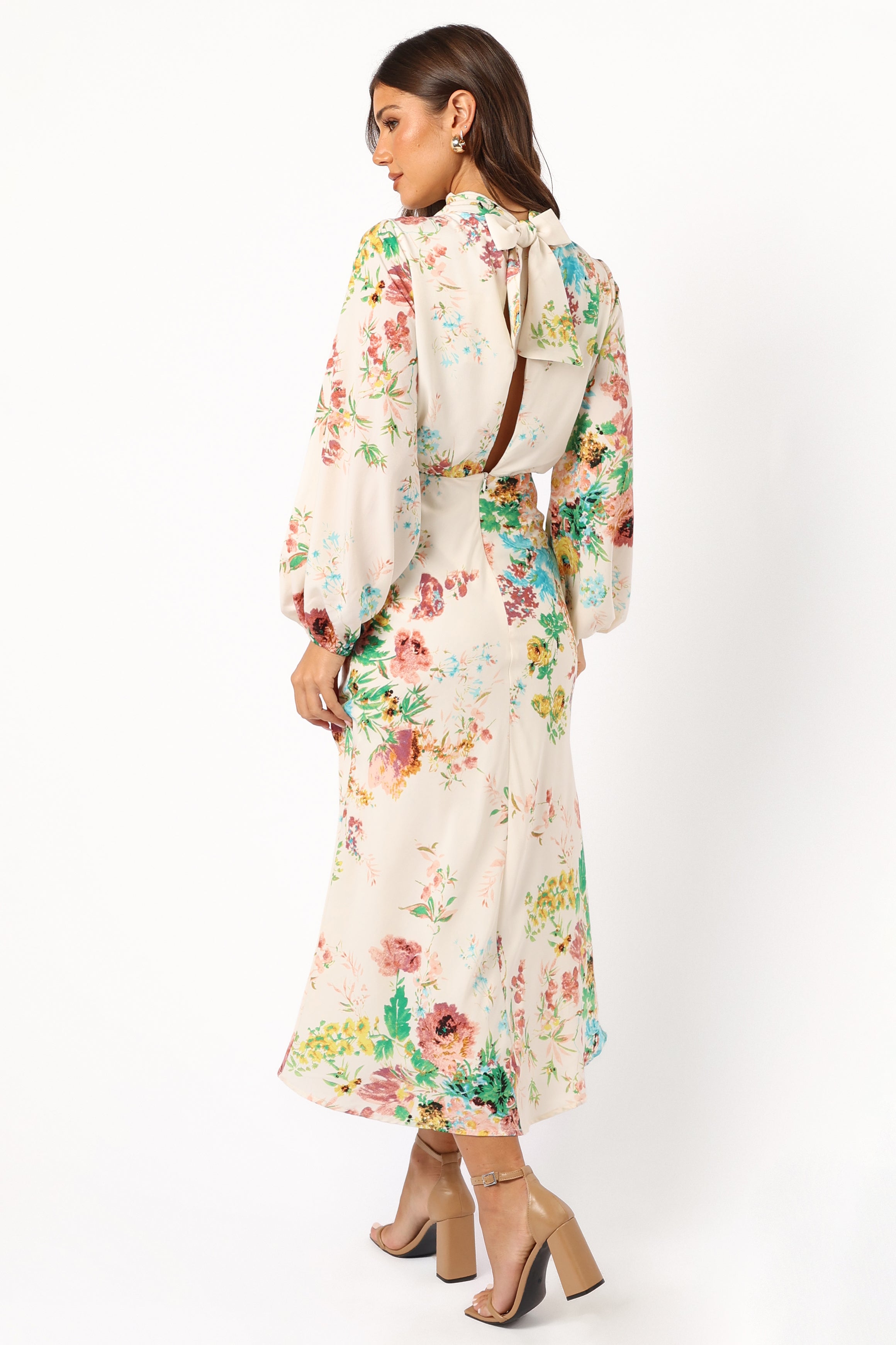 Sophia Long Sleeve Dress - White Floral