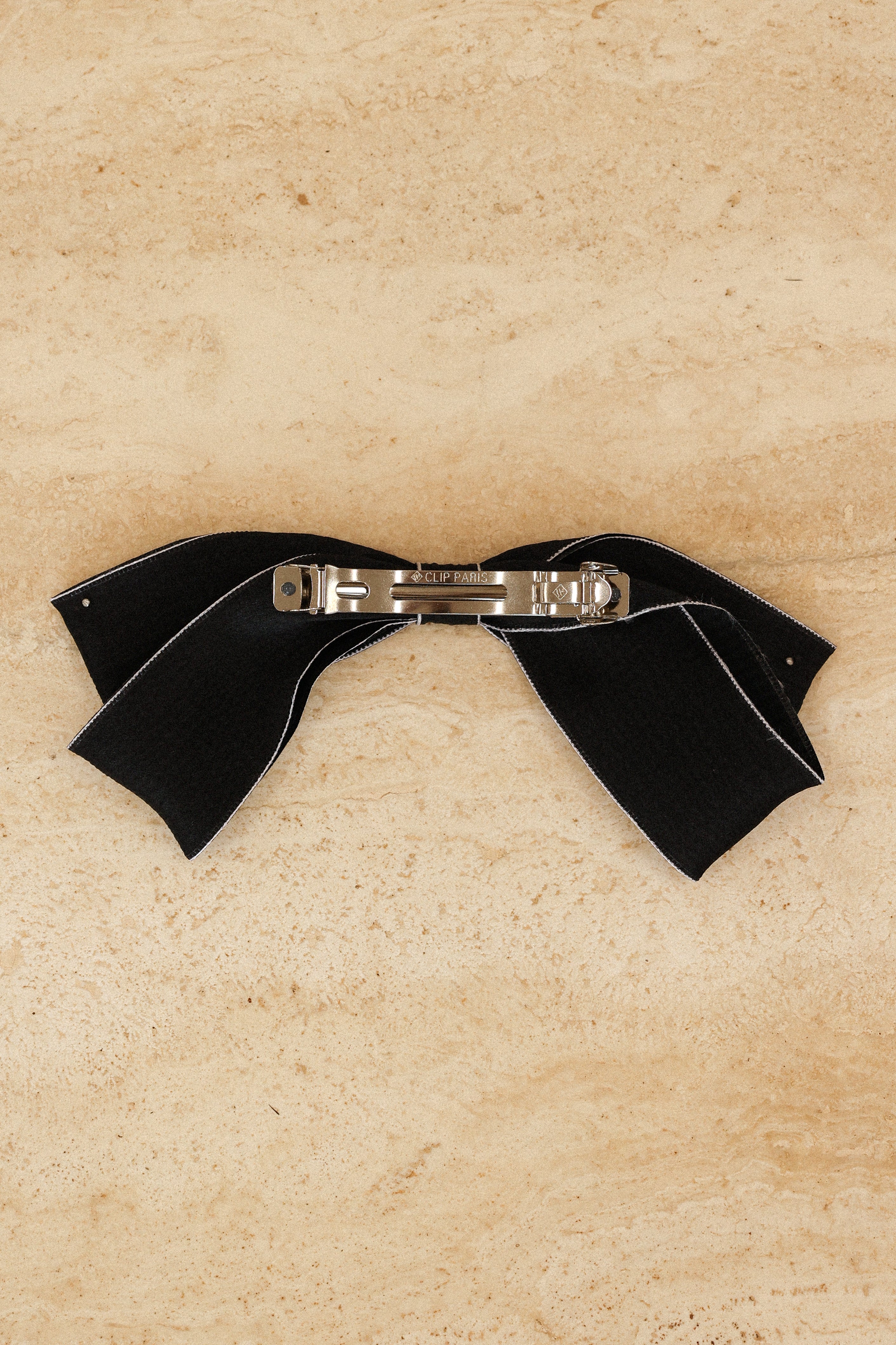 Astor Bow Hair Clip - Black