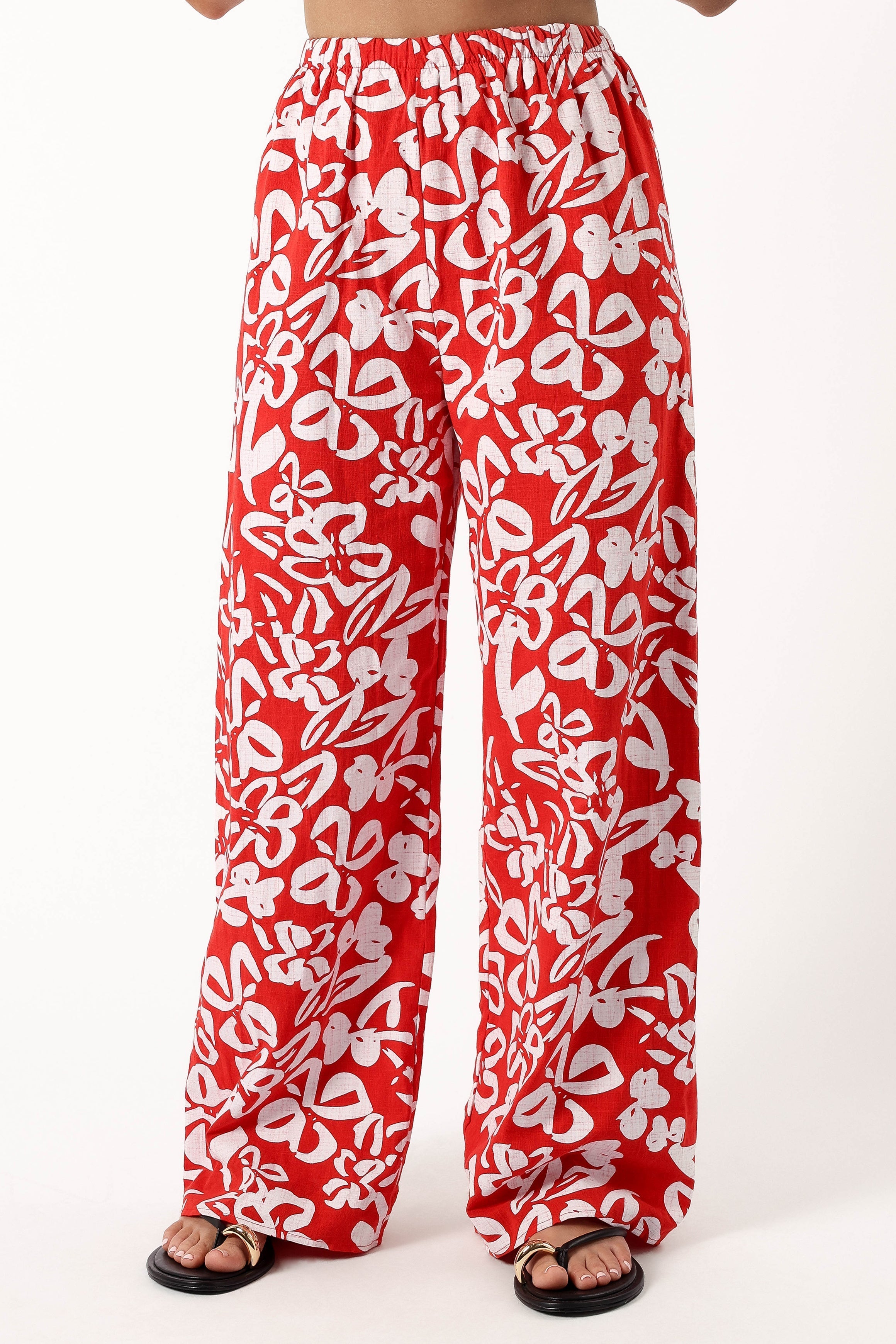 Luna Pants - Red Floral
