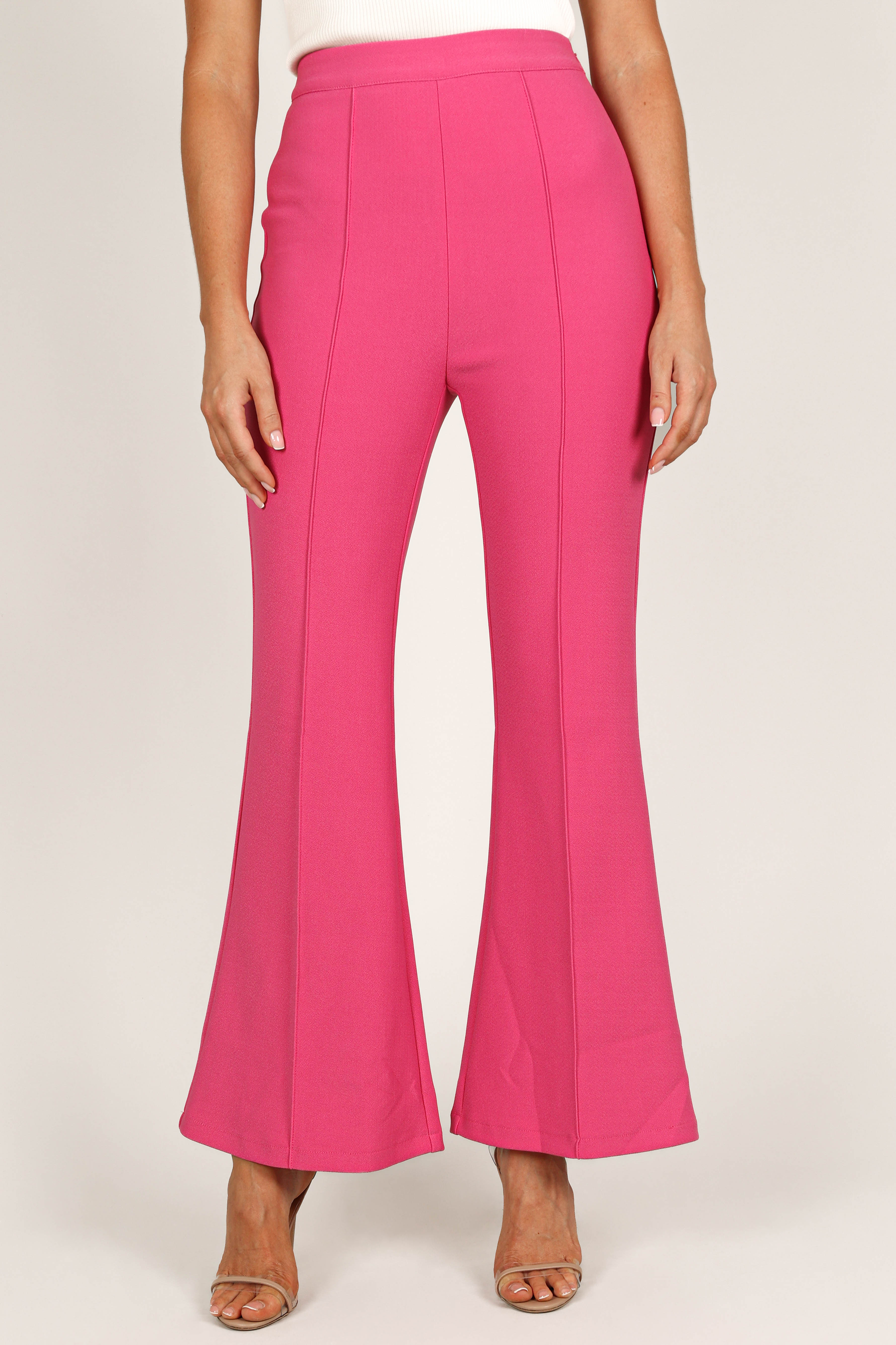 Rutherford Flared Ponte Pant - Fuchsia