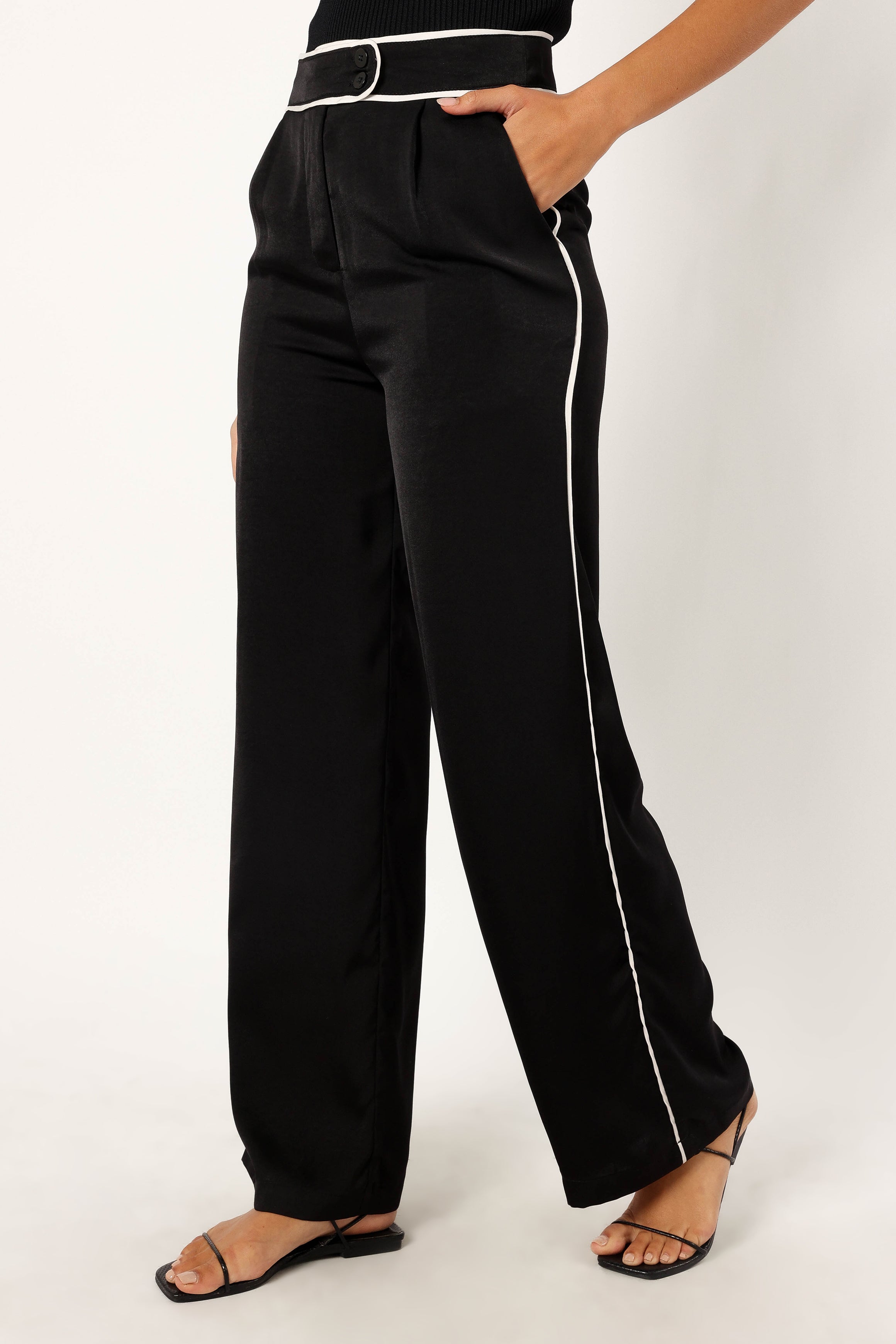Uriah Wide Leg Pants - Black