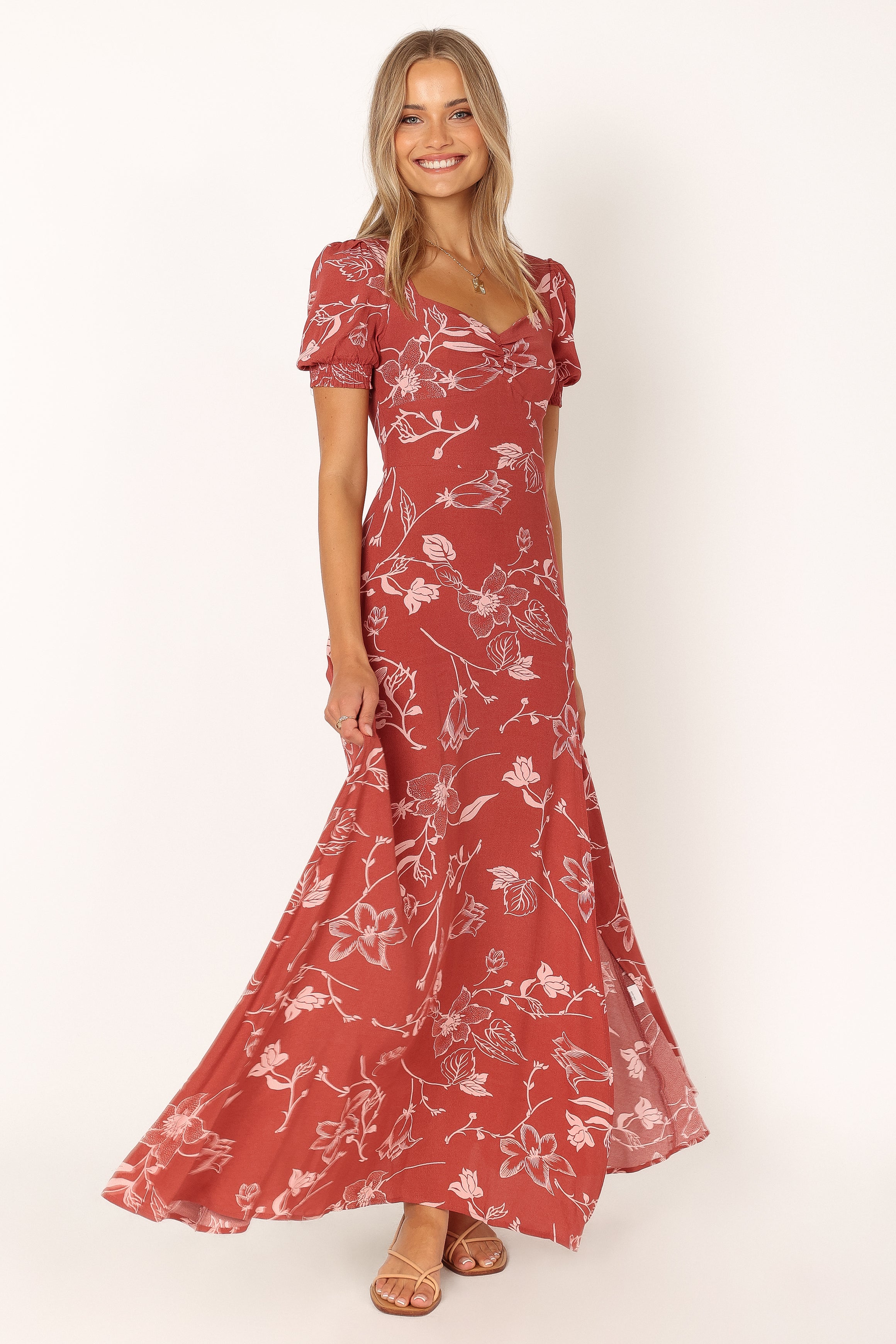 Franklin Maxi Dress - Rust Floral