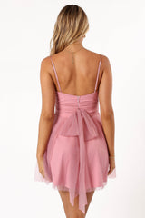 Kienna Tulle Mini Dress - Pink
