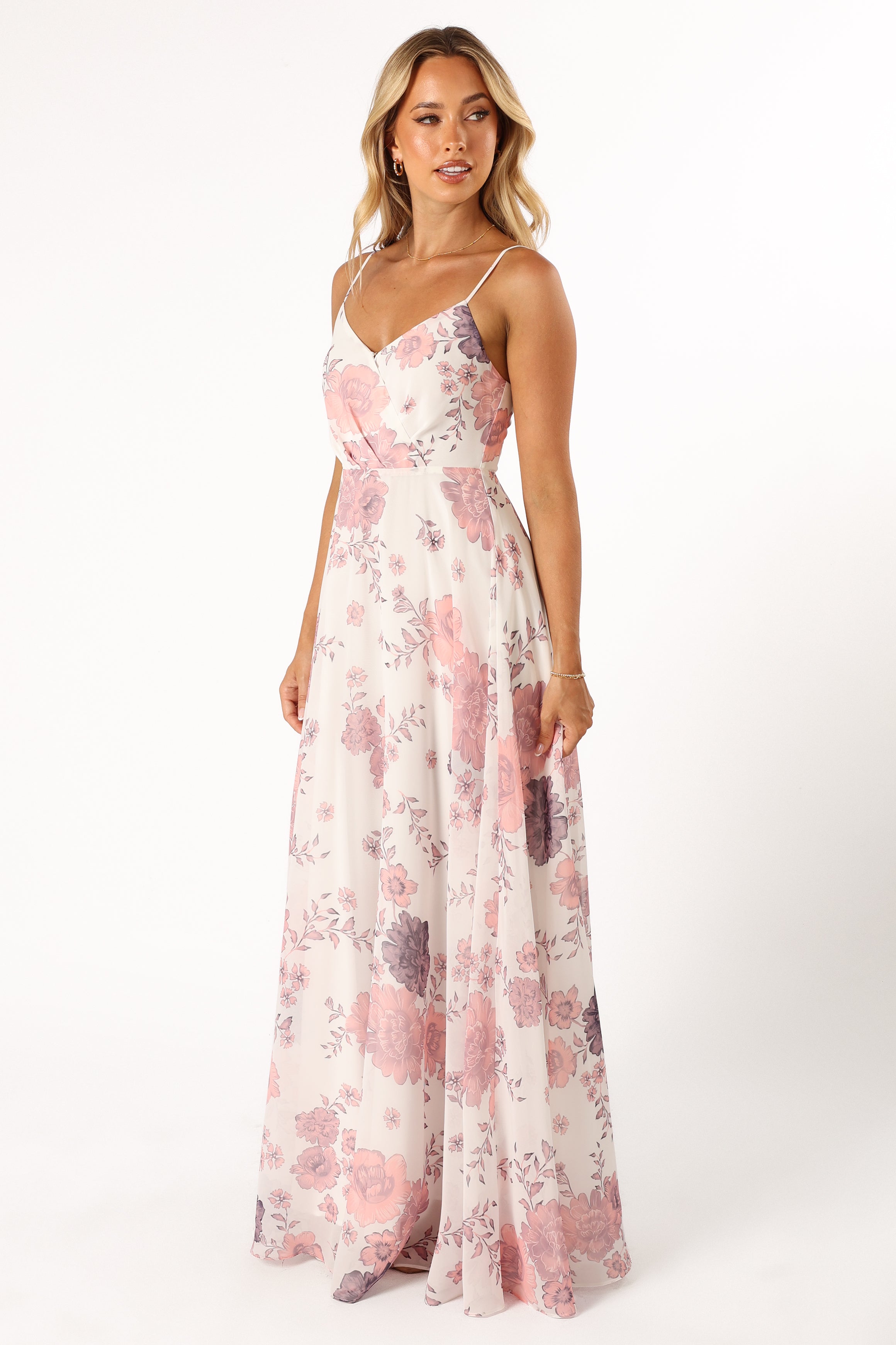 Madilyn Maxi Dress - White Floral