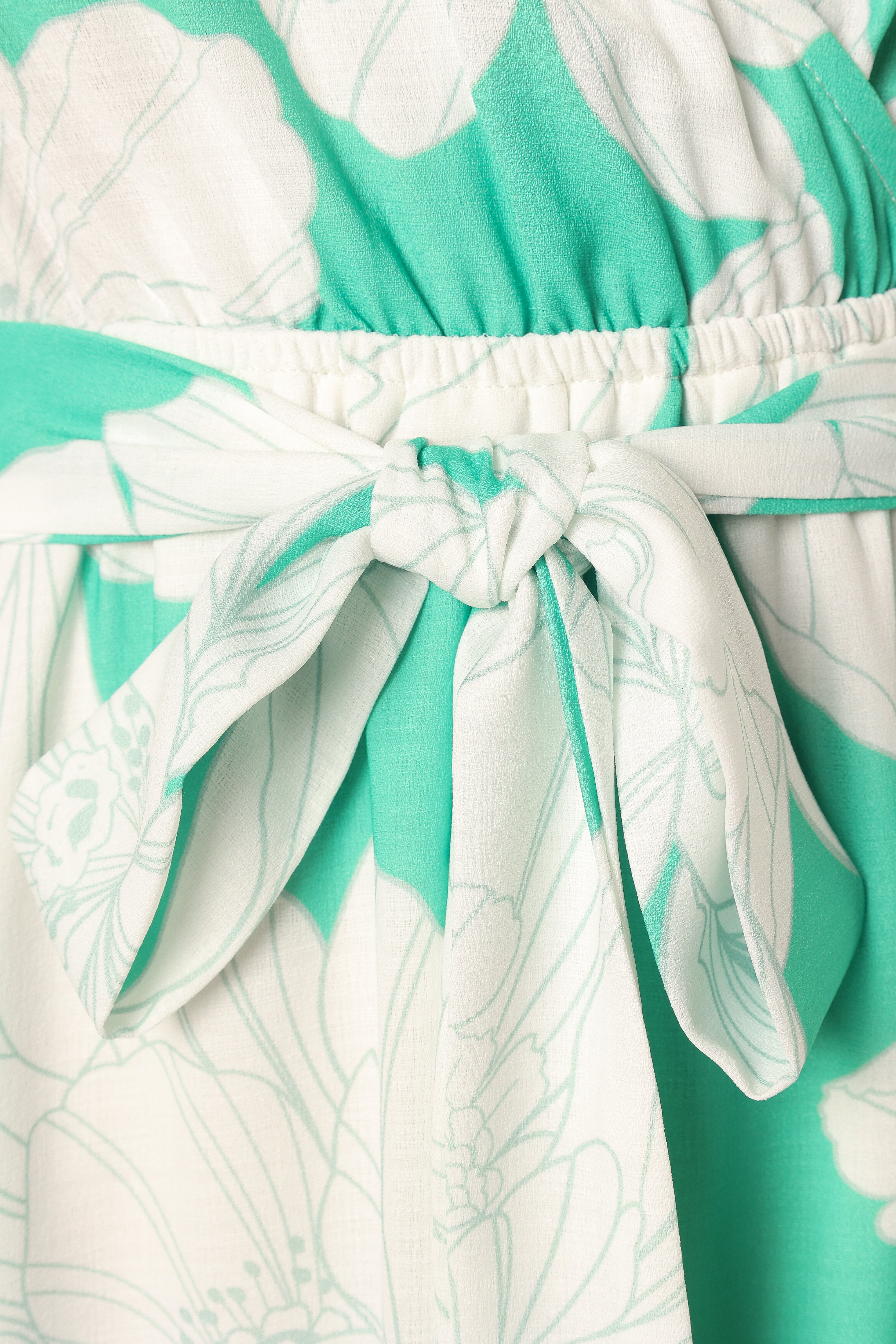 Rylan Mini Dress - Green Floral