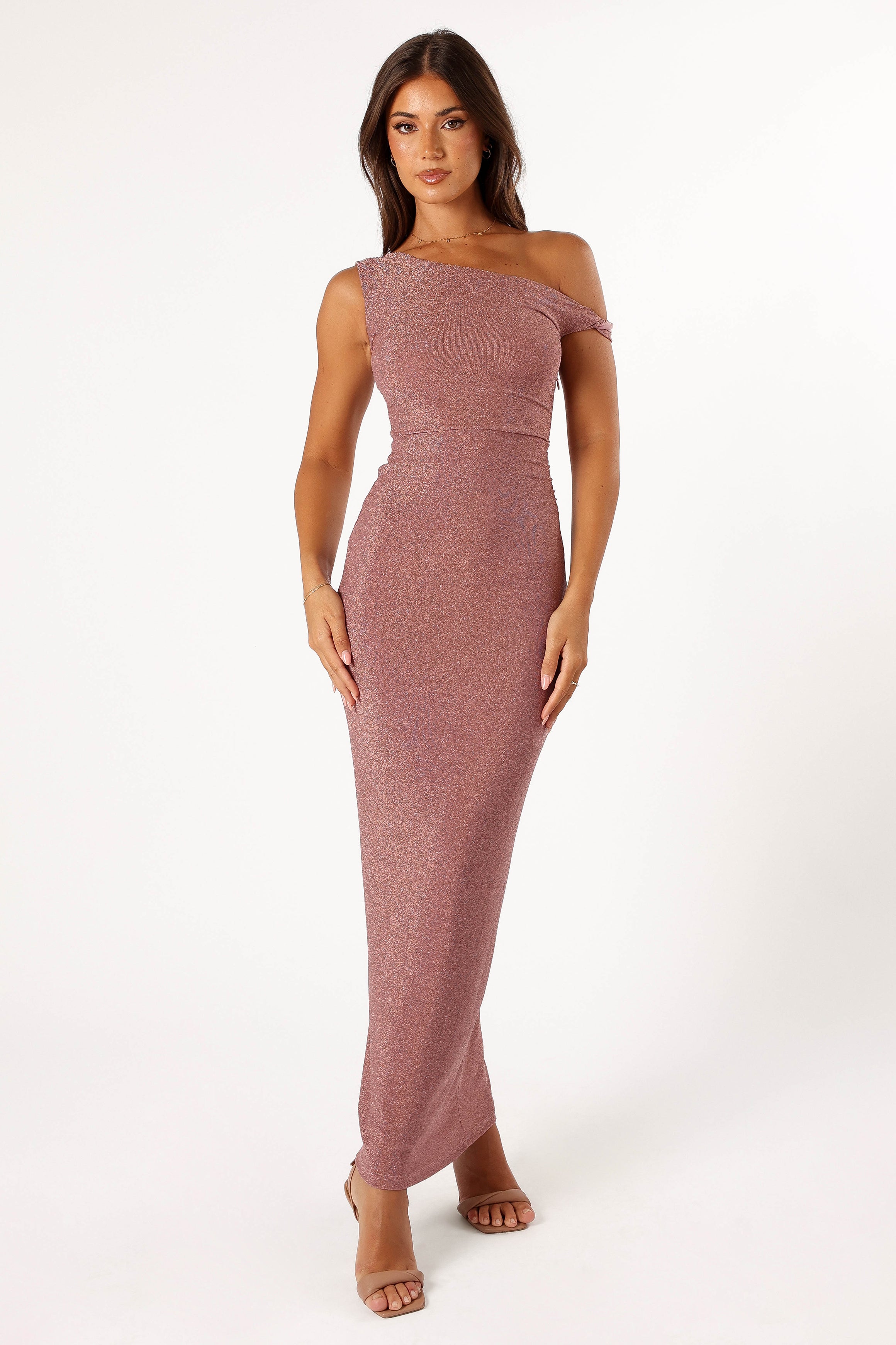 Sebastian Off Shoulder Maxi Dress - Dusty Rose