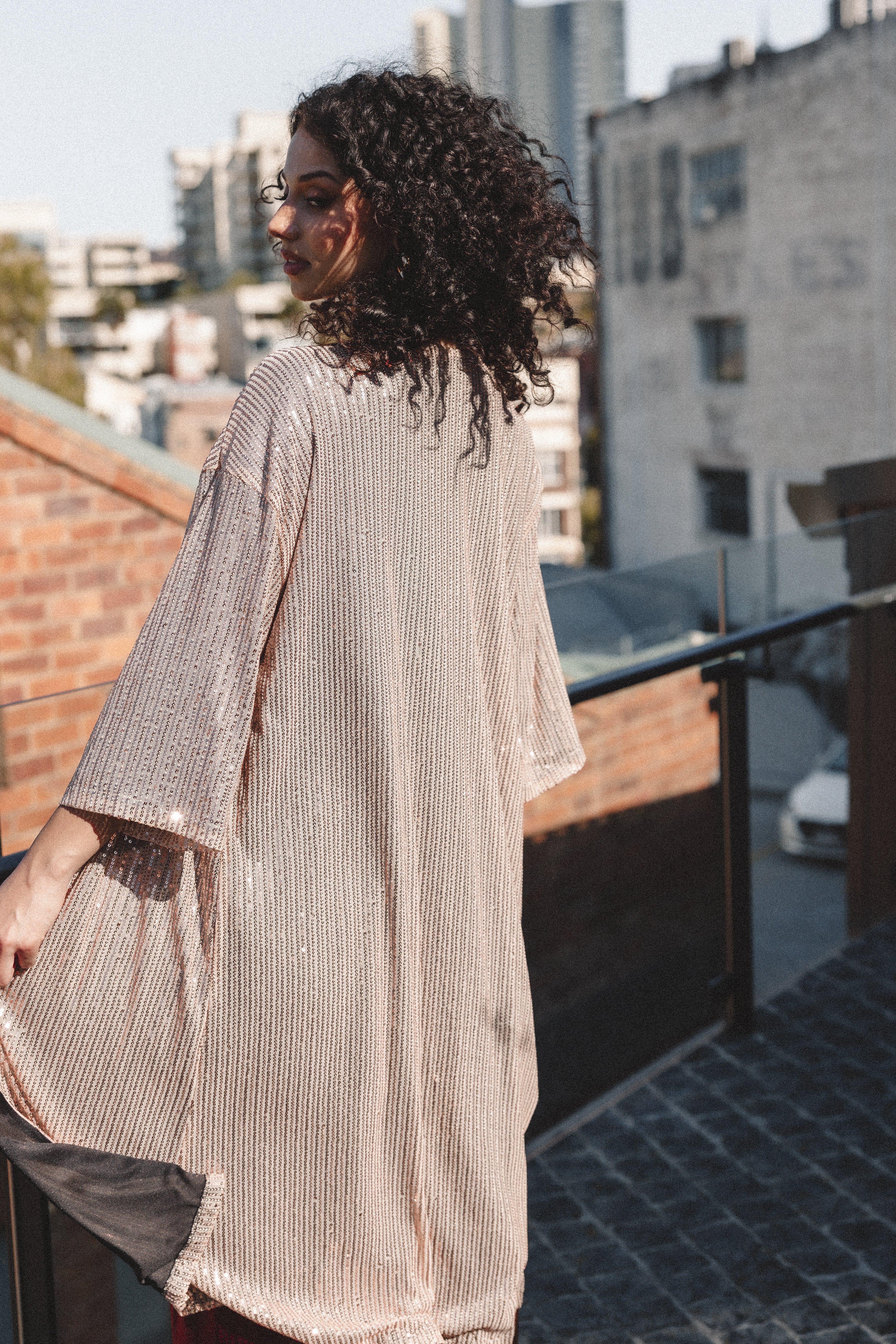 Jayleen Sequin Duster - Gold