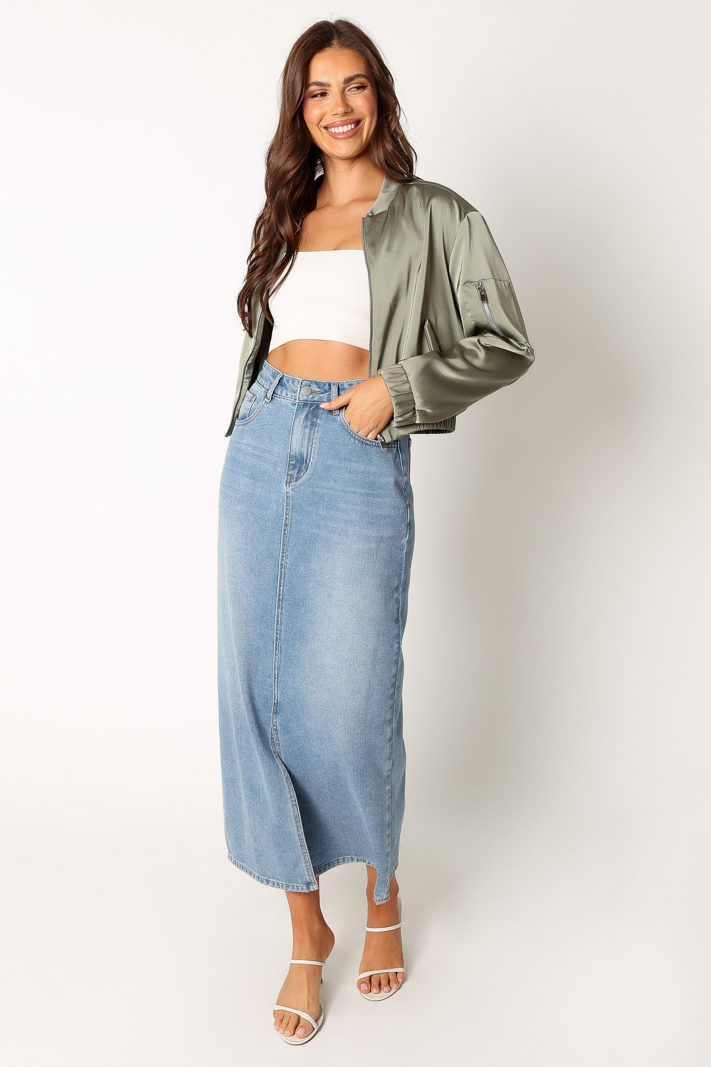 Kyra Bomber Jacket - Sage