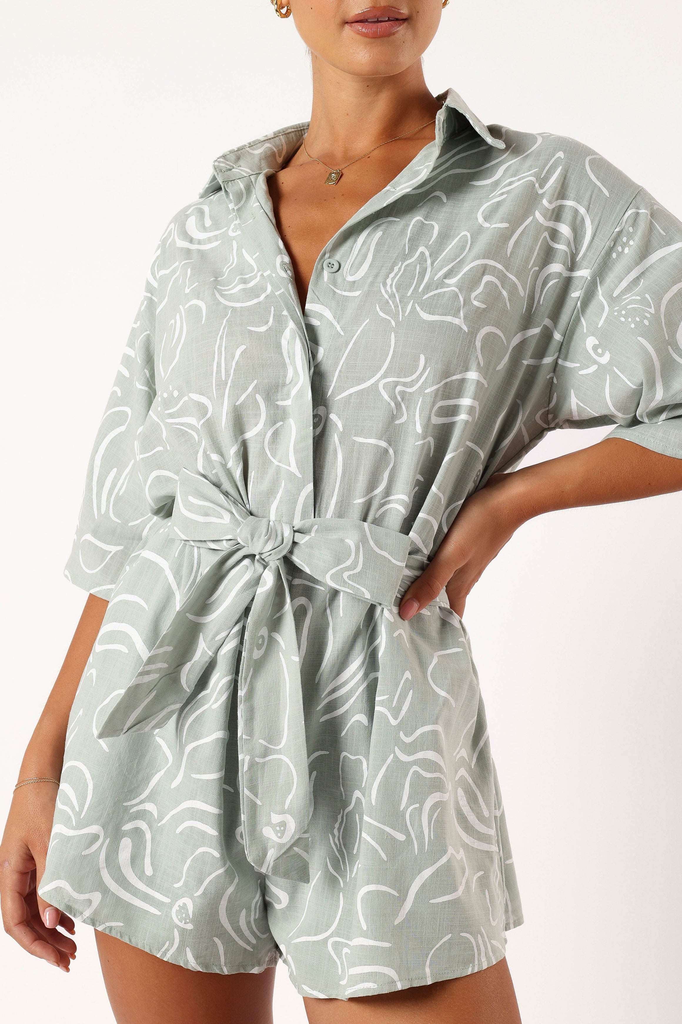 Kellie Romper - Sage