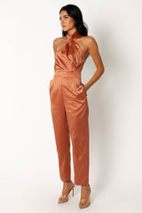 Maya Halter Jumpsuit - Brown
