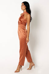 Maya Halter Jumpsuit - Brown