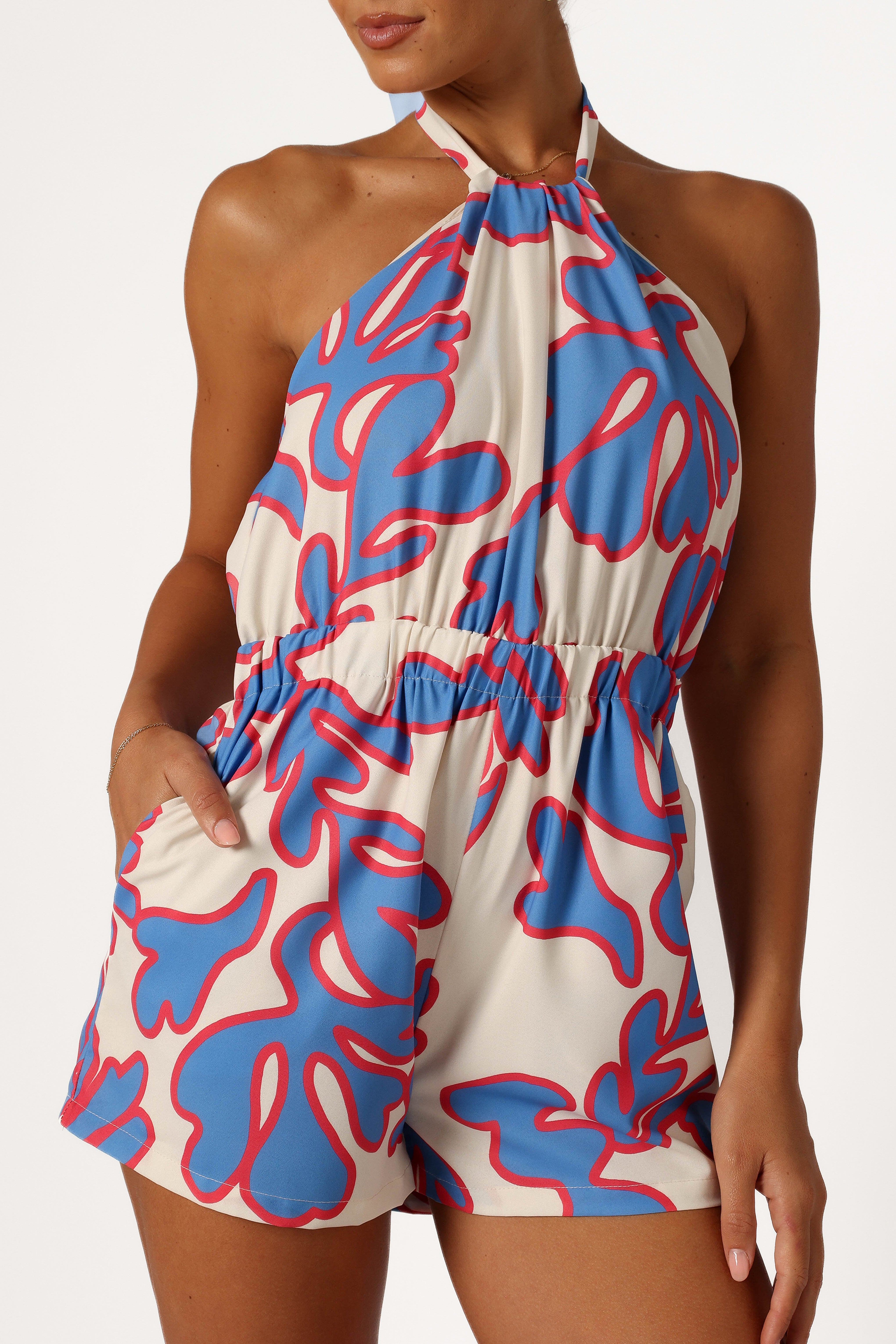 Noa Halter Romper - Flori Print