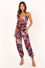 Praiano Jumpsuit - Palm Print