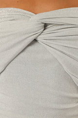 Sharnie Off Shoulder Jumpsuit - Silver