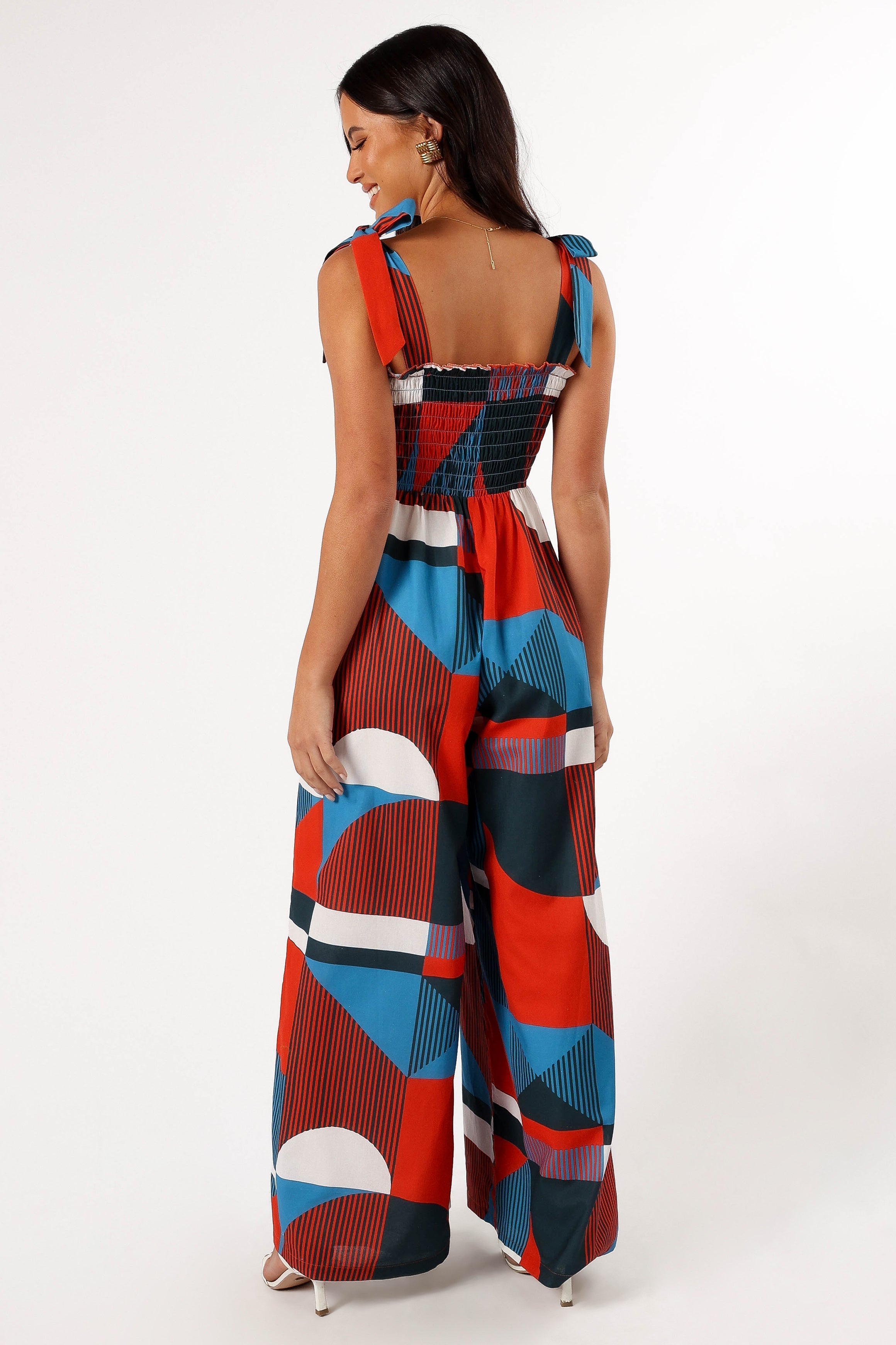 Wrenley Jumpsuit - Blue Geo