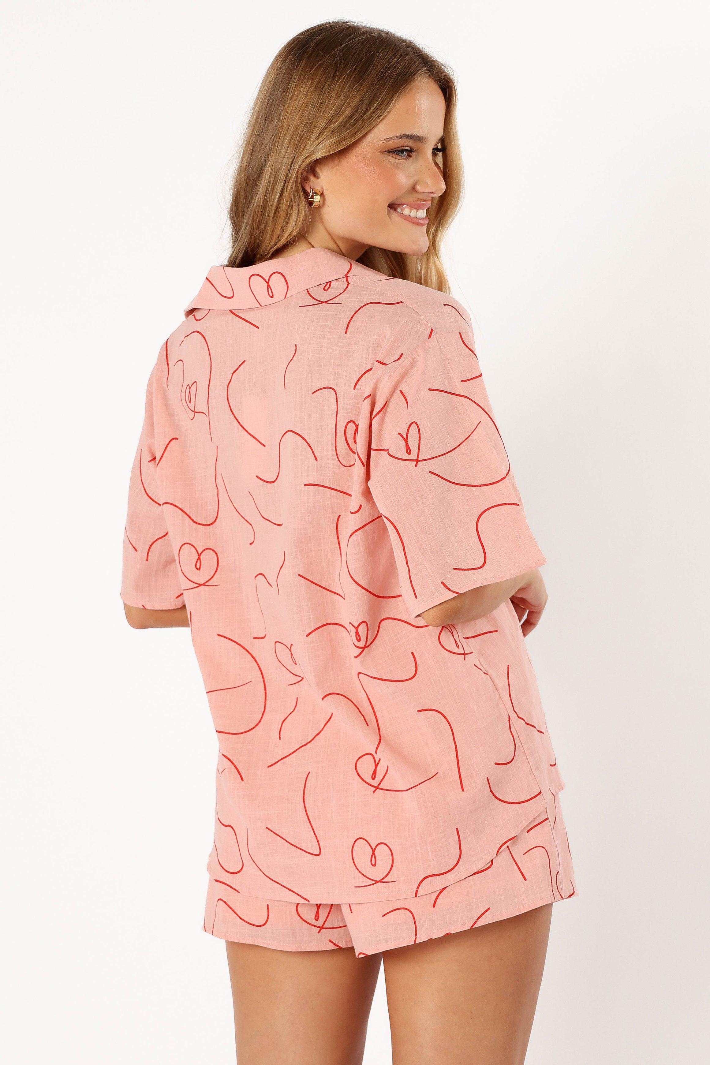 Darla Short Set - Pink Swirl