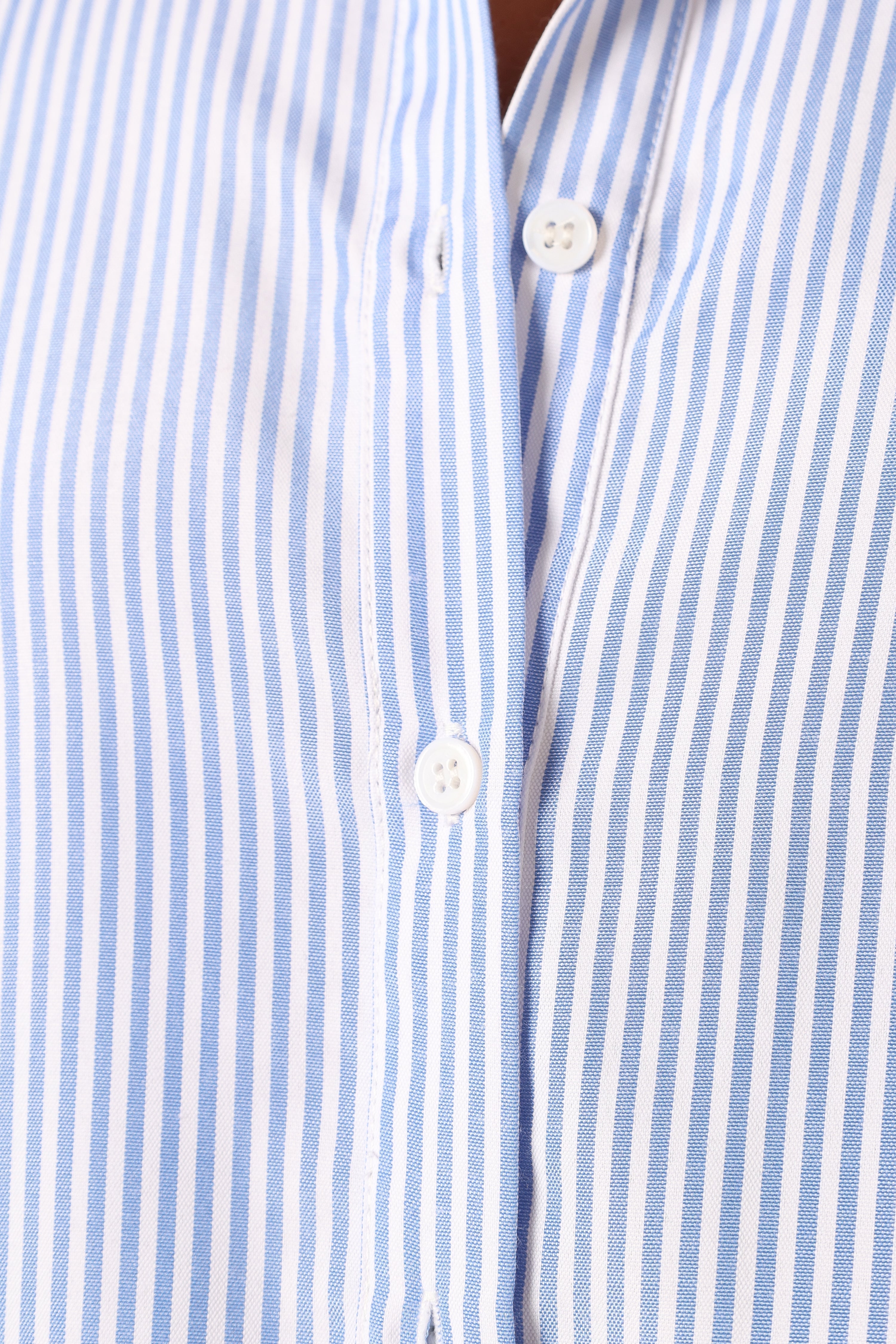 Murphy Button Up Long Sleeve Top - Blue Stripe
