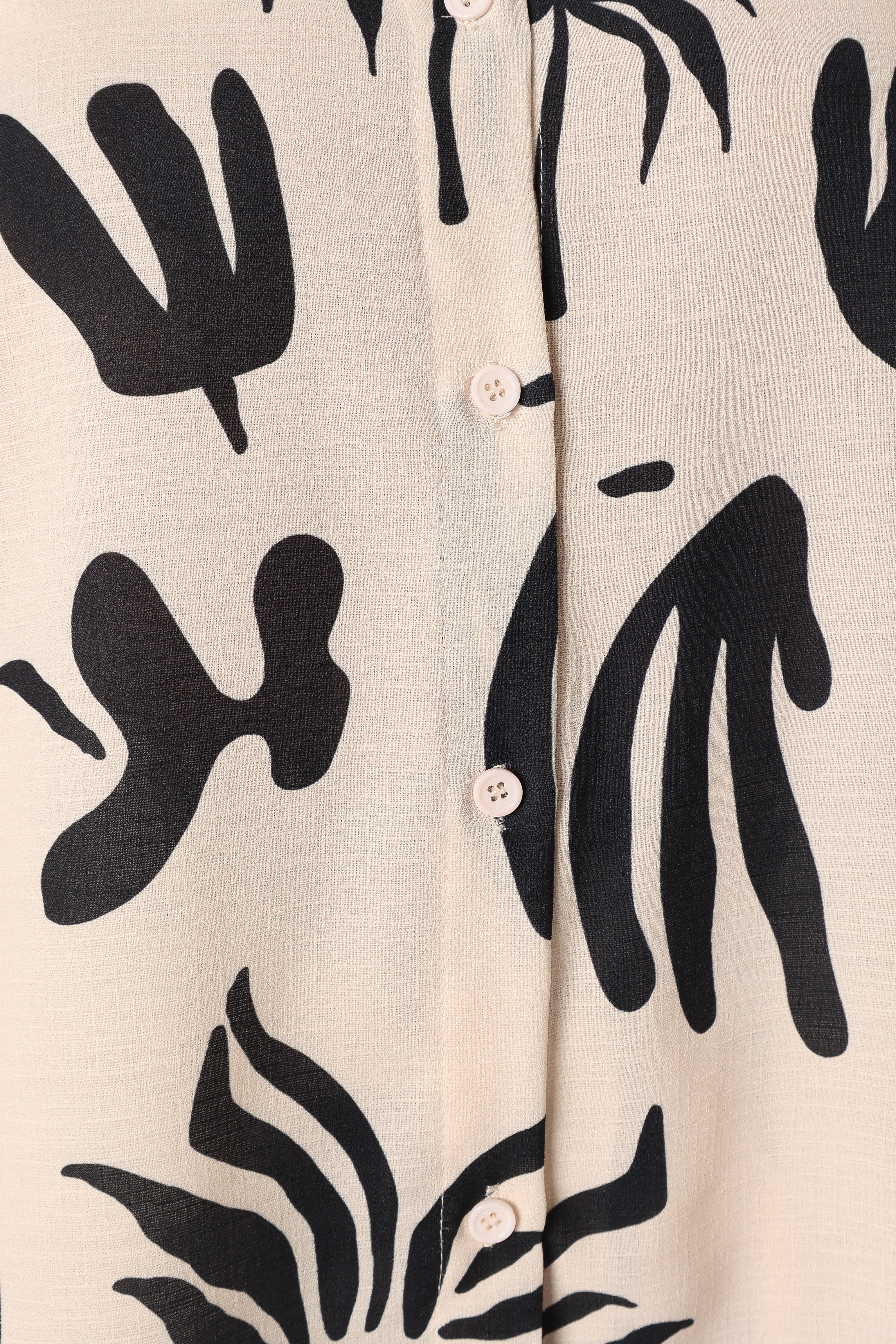 Sawyer Short Sleeve Shirt - Beige Black