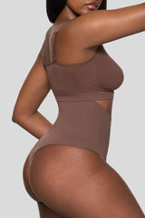 BOOMBA | Cocoa Short-Waisted Thong Shapewear